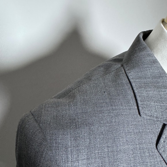 BONOBOS Mens Gray Wool Suit Jacket Blazer 42R Marzotto Italian Wool - Picture 5 of 9
